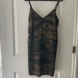 TNA camo mini dress